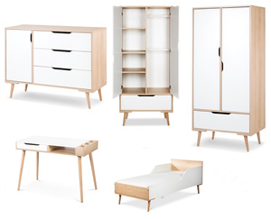Zestaw mebli młodzieżowych z Biurkiem Białe Buk SOFIE