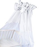 Baldachim do łóżeczka uniwersalny z kokardą Biały 150x200 cm