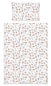 Pościel 2 elementowa dziecięca 135x100 Zoo World C016