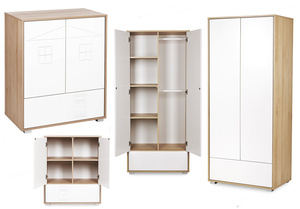 Zestaw mebli dziecięcych/młodzieżowych  z Szafa Komoda Buk Biały IDA