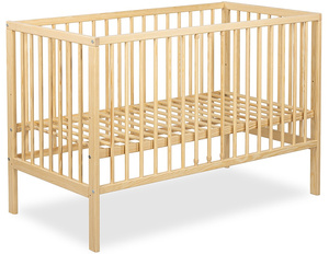 ŁÓŻECZKO Dziecięce Drewniane 120x60 Sosna FRANIA