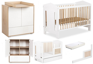 Zestaw mebli dziecięcych z Łóżeczkiem Buk Biały IDA