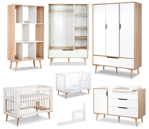 Zestaw mebli dziecięcych z Łóżeczkiem Białe Buk SOFIE
