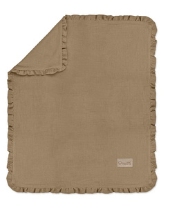 Kocyk z falbanką 100x80 cm Karmel CC5