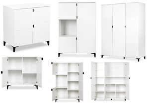 Zestaw mebli dziecięcych / młodzieżowych z Szafa, Komoda Mini, Komoda Maxi Biały MIA