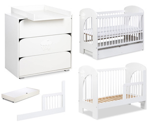 Zestaw mebli dziecięcych z Łóżeczkiem Białe NEL CHMURKA