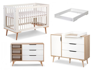 Zestaw mebli dziecięcych z Łóżeczkiem Białe Buk SOFIE