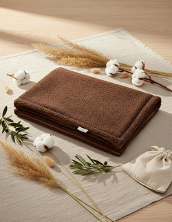 Kocyk Boucle 100x75 cm CMB8 Brąz