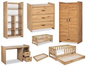 Zestaw mebli młodzieżowych z Biurkiem Dąb AMELIA