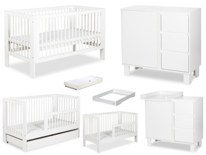Zestaw mebli dziecięcych z Łóżeczkiem Biały Olivia