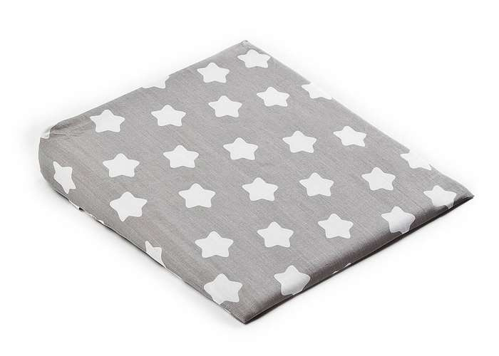 Pokrowiec na poduszkę klin do łóżeczka Gwiazdki Szare 38x60 cm pol_pl_Pokrowiec-na-poduszke-klin-do-lozeczka-Gwiazdki-Szare-38x60-cm-1484_1