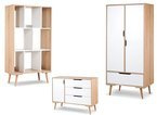 Zestaw mebli młodzieżowych Szafa Regał Komoda Białe Buk SOFIE
