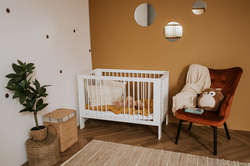  ŁÓŻECZKO Dziecięce Drewniane 140x70 Białe Tapczanik Olivia+ Materac