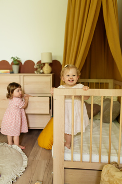 ŁÓŻECZKO Dziecięce Drewniane 120x60 Buk OLIVIA