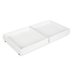 Łóżeczko Dziecięce Drewniane 80x160 z Barierką z Szufladami Biały AMELIA