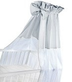 Baldachim do łóżeczka uniwersalny z kokardą Popiel 150x200 cm