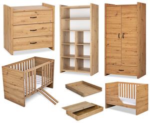 Zestaw mebli dziecięcych z Łóżeczkiem Dąb AMELIA