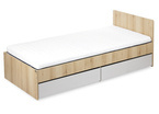 Łóżko młodzieżowe z szufladami 90x200 Buk Popiel DALIA