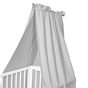 Baldachim do łóżeczka 150x200 cm Cotton color CC3 Popiel