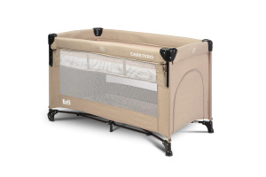 Łóżeczko turystyczne ESTI z opuszczanym bokiem Brown