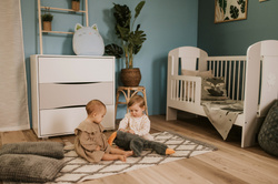 Zestaw mebli dziecięcych z Łóżeczkiem Białe Popiel NATI