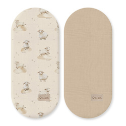 Prześcieradło do gondoli 80x35cm 2-pak Śpiące owieczki W447