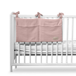 Przybornik na łóżeczko Cotton color 30x60 cm Róż CC1