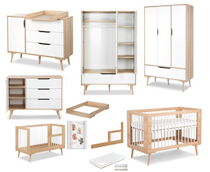 Zestaw mebli dziecięcych z Łóżeczkiem z Materacem z Przewijakiem Białe Buk SOFIE