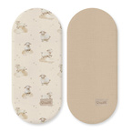 Prześcieradło do gondoli 80x35cm 2-pak Śpiące owieczki W447