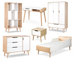 Zestaw mebli młodzieżowych z Biurkiem Białe Buk SOFIE