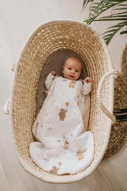 Śpiworek niemowlęcy do spania M (1,5 TOG) 77x35 cm Myszka 421