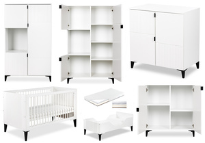 Zestaw mebli młodzieżowych z Łóżkiem Biały MIA