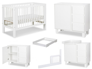 Zestaw mebli dziecięcych z Łóżeczkiem Biały Olivia