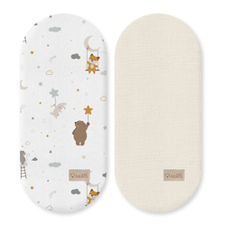 Prześcieradło do gondoli 80x35cm 2-pak Myszka W421