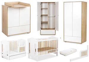 Zestaw mebli dziecięcych z Łóżeczkiem Buk Biały IDA