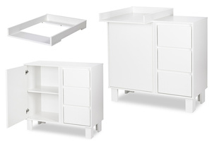 Komoda z Szufladami Komoda z Przewijakiem Duża Komoda Pojemna Biała OLIVIA