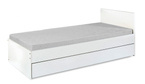 Łóżko młodzieżowe z szufladą 90x200 Białe Popiel DALIA