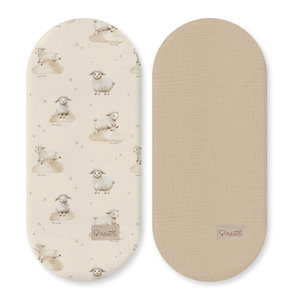 Prześcieradło do gondoli 80x35cm 2-pak Śpiące owieczki W447