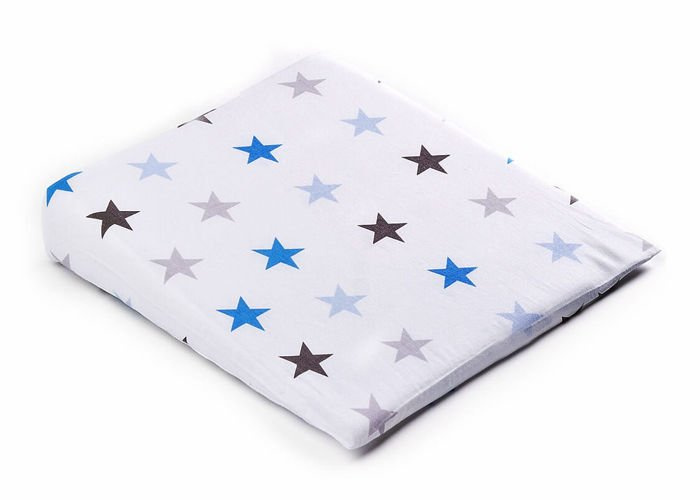 Pokrowiec na poduszkę klin do łóżeczka Gwiazdki Szare 38x60 cm pol_pl_Pokrowiec-na-poduszke-klin-do-lozeczka-Gwiazdki-Szare-38x60-cm-1484_1