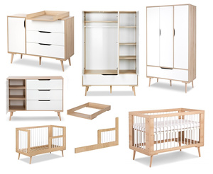 Zestaw mebli dziecięcych z Łóżeczkiem Białe Buk SOFIE