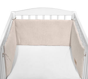 Ochraniacz do łóżeczka Welurowy 180x30 cm Beż CC2