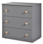 Komoda z Szufladami Duża Loft Grafit-Sosna PAULINE