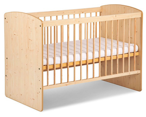 ŁÓŻECZKO Dziecięce Drewniane 120x60 Sosna KAROLINA II