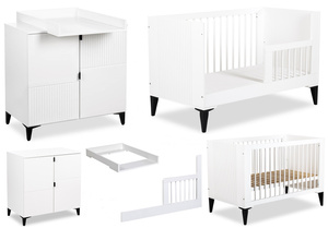 Zestaw mebli dziecięcych z Łóżeczkiem Biały MIA