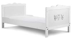 Łóżko-Tapczanik MARSELL białe + Materac